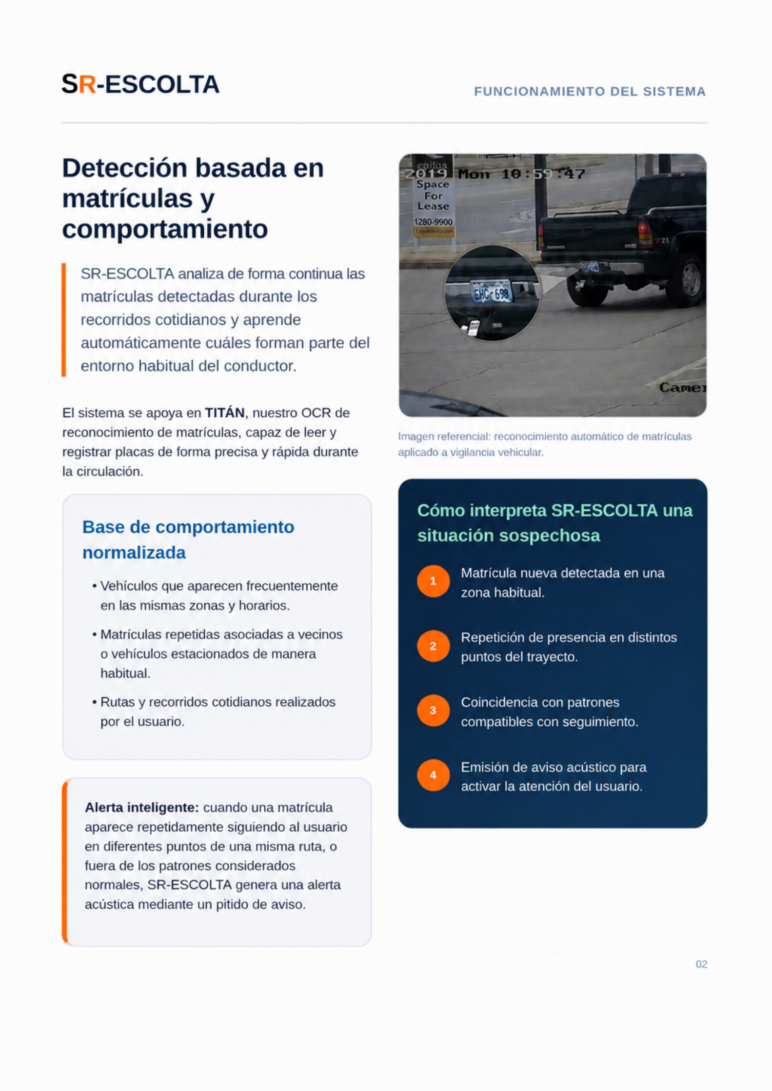 SR-ESCOLTA: funcionamiento del sistema